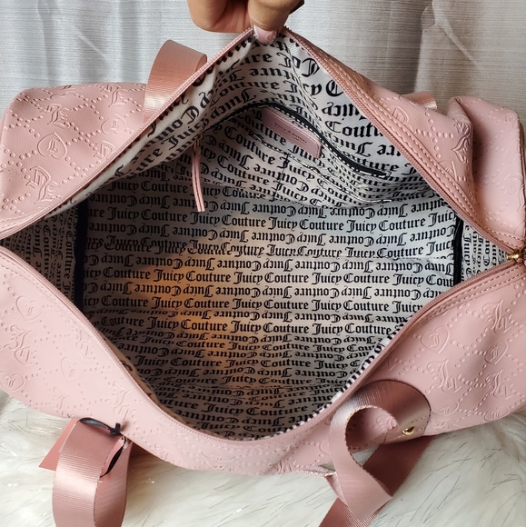 JUICY COUTURE pink dusty blush rosie weekender duffle carry on - Picture 2 of 8